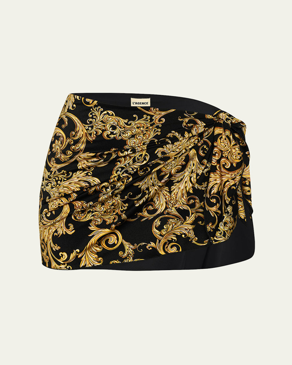 Marceline Reversible Baroque Short Pareo Coverup